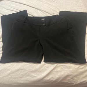 Black dress pants with a bootcut bottom